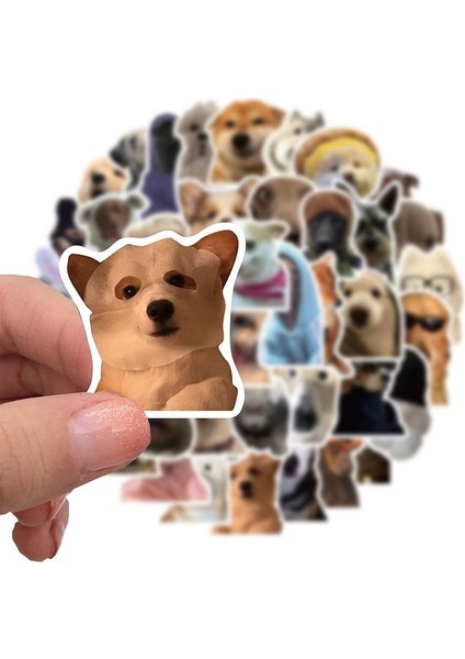 Sevimli Köpek Çıkartmaları Laptop Notebook Tablet Sticker Seti