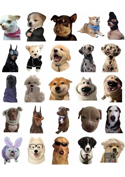 Sevimli Köpek Çıkartmaları Laptop Notebook Tablet Sticker Seti