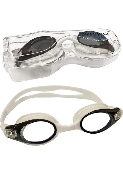 Beyaz Yüzücü Gözlüğü, Konfor ve Şıklık Sunar, Suya Dayanıklı ve Net Görüş Sağlar
