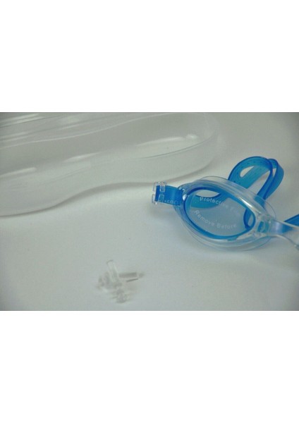 Lacivert Yetişkin Yüzücü Gözlüğü Kulak Tıkaçlı, Konforlu ve Dayanıklı