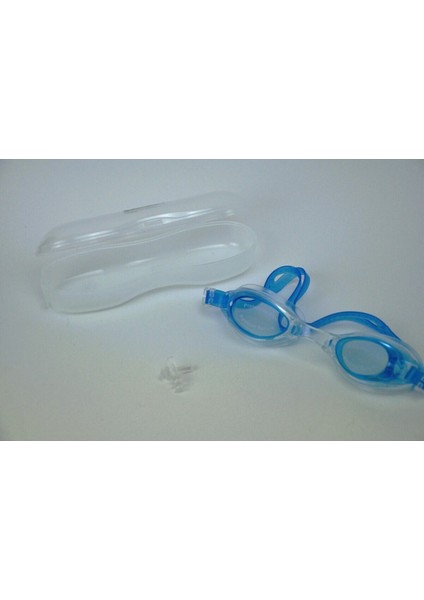 Lacivert Yetişkin Yüzücü Gözlüğü Kulak Tıkaçlı, Konforlu ve Dayanıklı