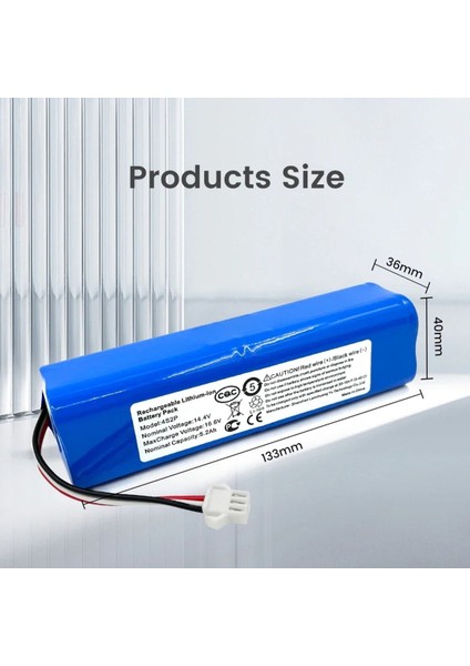 Proscenic Lds M8 Uyumlu Batarya (Orjinal Kapasite) 5200MAH Pil Robot Süpürge Bataryası