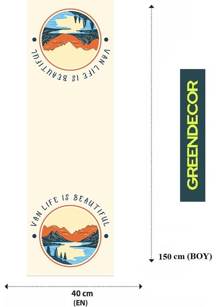 Life Is Beautiful Desenli Özel Tasarım Runner Dijital Baskılı Dekoratif Masa Örtüsü Ev Dekorasyonu fiyatları