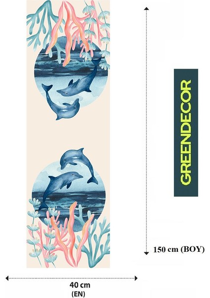 Yunus Deniz Okyanus Desenli Özel Tasarım Runner Dijital Baskılı Dekoratif Masa Örtüsü Ev Dekorasyonu fiyatları