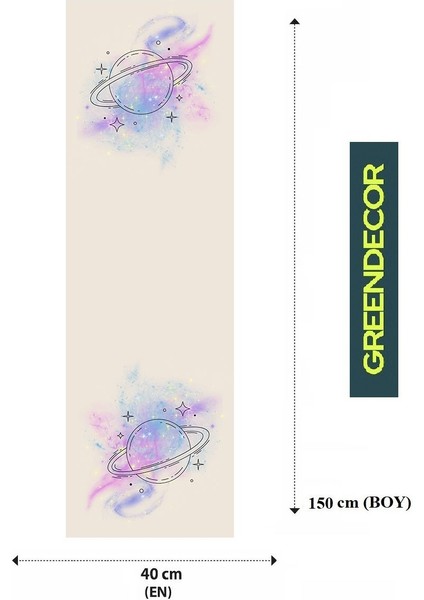 Uzay Bohem Bej Desenli Şık Özel Tasarım Runner Dijital Baskılı Dekoratif Masa Örtüsü Ev Dekorasyonu fiyatları