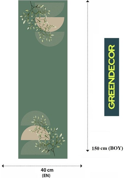 Yaprak Bohem Desenli Özel Tasarım Runner Dijital Baskılı Dekoratif Masa Örtüsü Modern Ev Dekorasyonu fiyatları