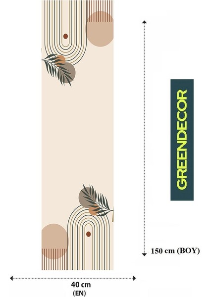 Yaprak Bohem Desenli Özel Tasarım Runner Dijital Baskılı Dekoratif Masa Örtüsü Modern Ev Dekorasyonu fiyatları