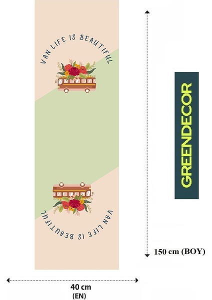 Life Is Beautiful Desenli Özel Tasarım Runner Dijital Baskılı Dekoratif Masa Örtüsü Ev Dekorasyonu fiyatları