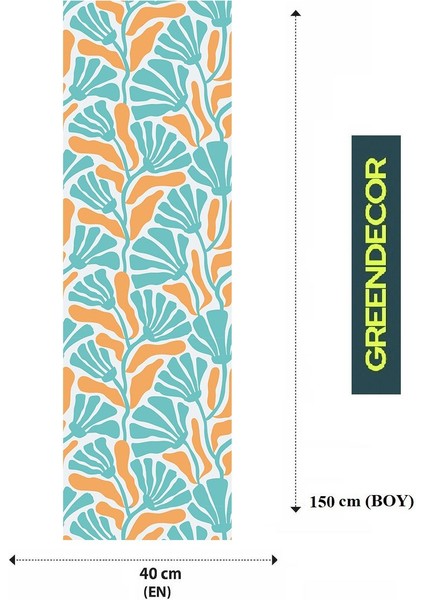 Çiçek Turkuaz Deseneli Özel Tasarım Runner Dijital Baskılı Dekoratif Masa Örtüsü Ev Dekorasyonu fiyatları