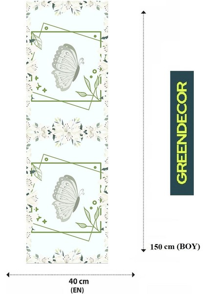 Lily Kelebek Çiçek Desenli Özel Tasarım Runner Dijital Baskılı Dekoratif Masa Örtüsü Ev Dekorasyonu fiyatları