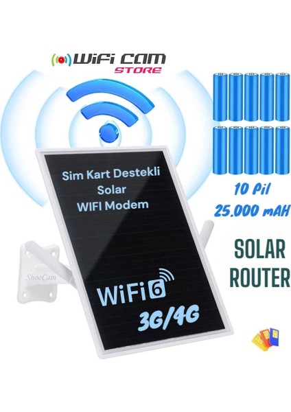 Solar Enerjili 3g/4g Dış Mekan Wıfı Router Modem Seti Sim Kart Ile Kullanım