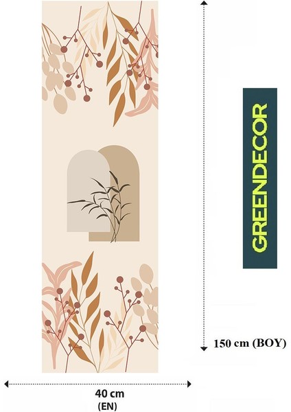 Yaprak Bohem Desenli Özel Tasarım Runner Dijital Baskılı Dekoratif Masa Örtüsü Modern Ev Dekorasyonu fiyatları