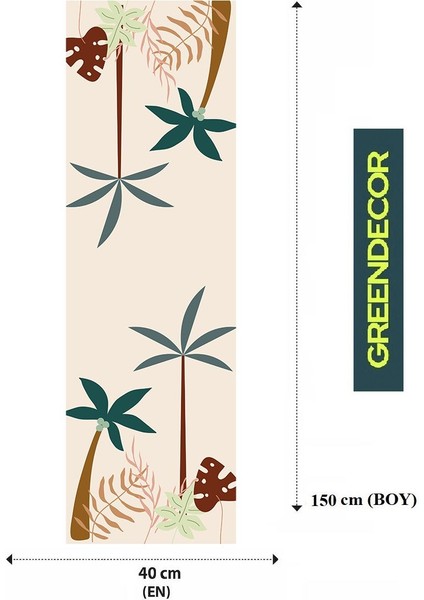 Palmiye Yaprak Bohem Desen Özel Tasarım Runner Dijital Baskılı Dekoratif Masa Örtüsü Ev Dekorasyonu fiyatları