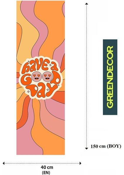 Hippi Good Day Desenli Özel Tasarım Runner Dijital Baskılı Dekoratif Masa Örtüsü Şık Ev Dekorasyonu fiyatları