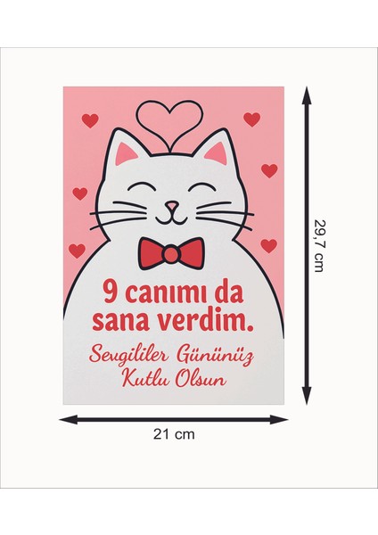 9 Canımıda Sana Verdim Sevigliler Günümüz Kutlu Olsun Retro Mdf Duvar Dekarasyon Tablosu