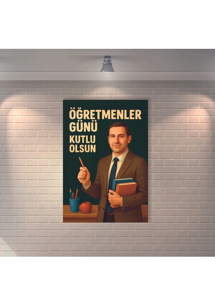 Öğretmenler Günü Kutlu Olsun 4 Retro Mdf Duvar Dekarasyon Tablosu