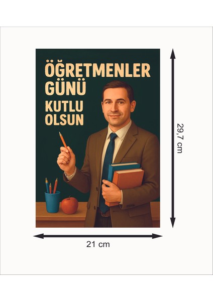 Öğretmenler Günü Kutlu Olsun 4 Retro Mdf Duvar Dekarasyon Tablosu