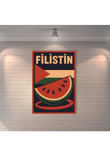 Filistin Retro Mdf Duvar Dekarasyon Tablosu