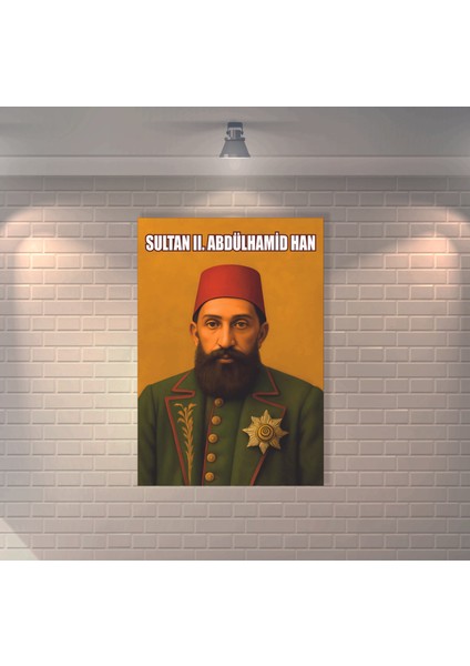 Sultan Iı. Abdülhamid Han Retro Mdf Duvar Dekarasyon Tablosu