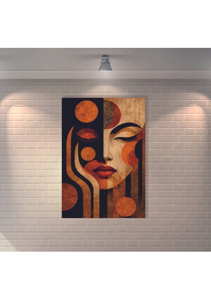 Kadın Yüzü Retro Mdf Duvar Dekarasyon Tablosu