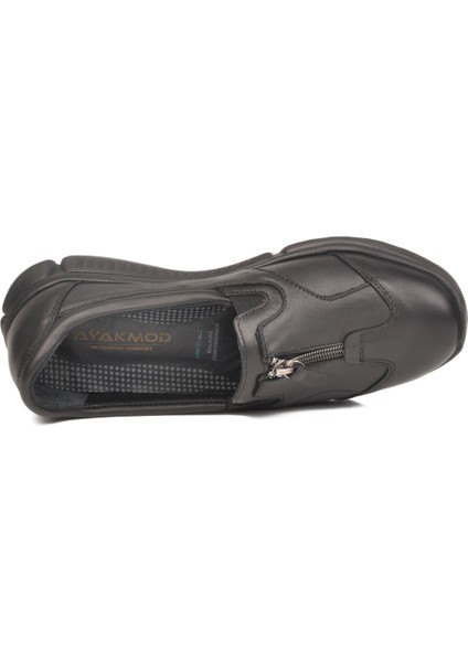 Siyah Hakiki Deri Kadın Casual Ayakkabı fırsatları
