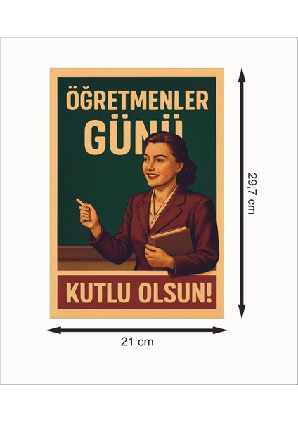 Öğretmenler Günü Kutlu Olsun Retro Mdf Duvar Dekarasyon Tablosu