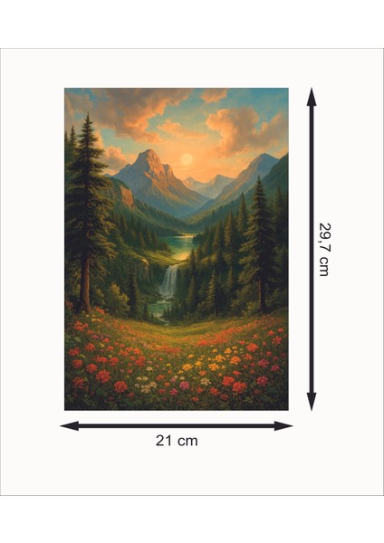 Dağ Manzarası Retro Mdf Duvar Dekarasyon Tablosu fiyatları