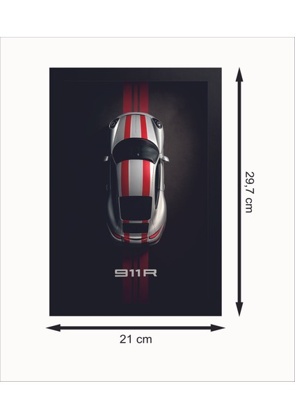 Porche 911 Retro Mdf Duvar Dekarasyon Tablosu
