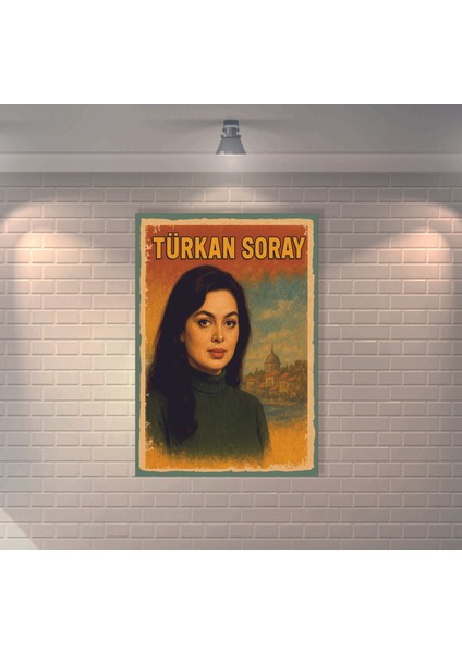 Türkan Şoray Retro Mdf Duvar Dekarasyon Tablosu