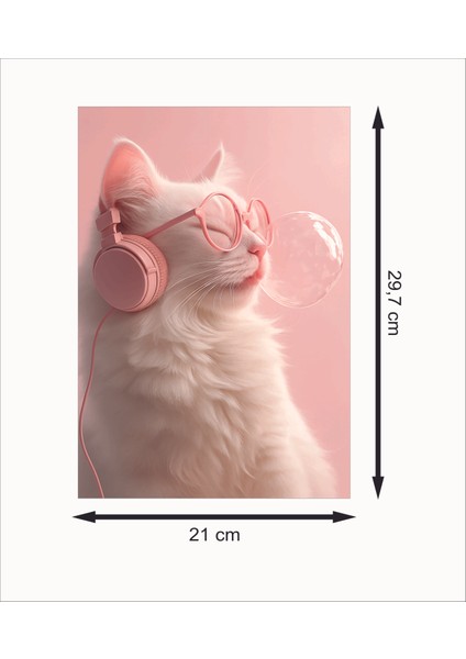 Müzik Dinleyen Kedi Retro Mdf Duvar Dekarasyon Tablosu fiyatları