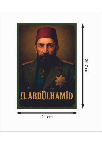 Iı. Abdülhamid Retro Mdf Duvar Dekarasyon Tablosu fiyatları