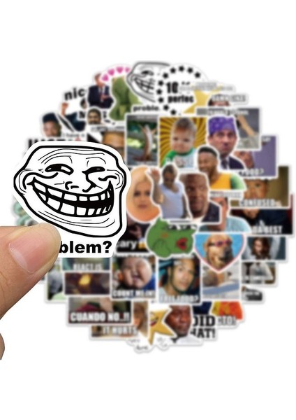 Komik Mem Çıkartma 1. Seri Laptop Notebook Telefon Kılıfı Sticker Paketi