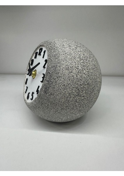 Granit Desenli Beton Masa Saati, Şık ve Dayanıklı Ev Dekoru Aksesuarı