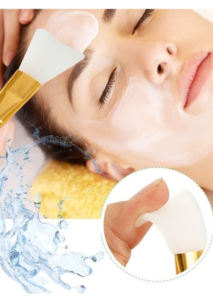 Yumuşak Silikon Maske Fırçası ve Spatula Seti, Kolay Temizleme, Cilt Bakımı İçin Ideal