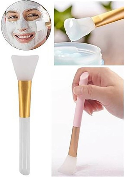 Yumuşak Silikon Maske Fırçası ve Spatula Seti, Kolay Temizleme, Cilt Bakımı İçin Ideal
