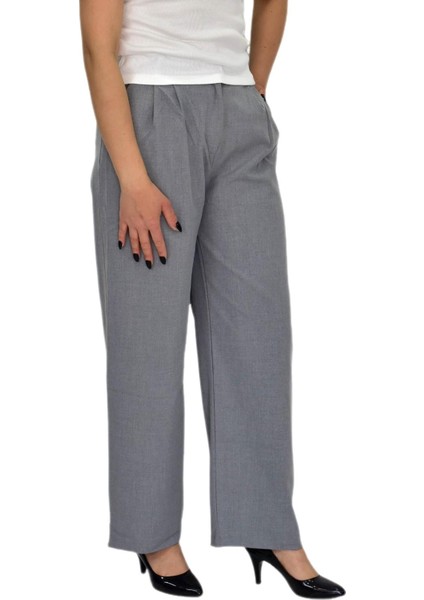 Kadın Pileli Bol Pantolon BGL-ST04352