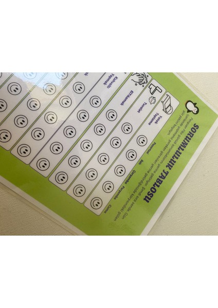 Yaz Sil Günlük Sorumluluk Tablosu A4 – Pvc Kaplama | Penguen Temalı Eğitici Çalışma