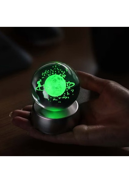 Istiridye Içinde Gerçek Inci Kolye & Dünyayı Dolaşan Prenses Gezgin Işıklı Cam Küre Hediye Seti