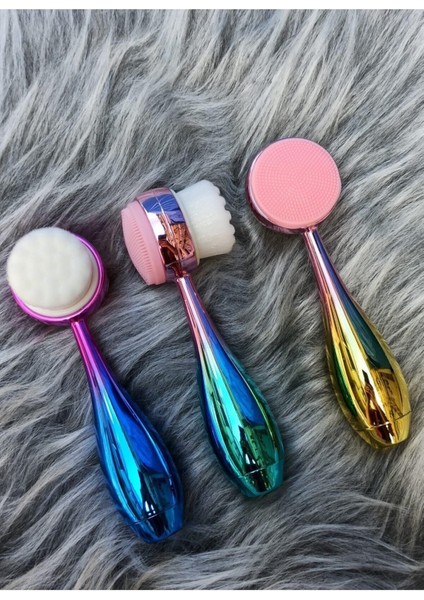 İki Taraflı Silikon Yüz ve Makyaj Temizleme Fırçası