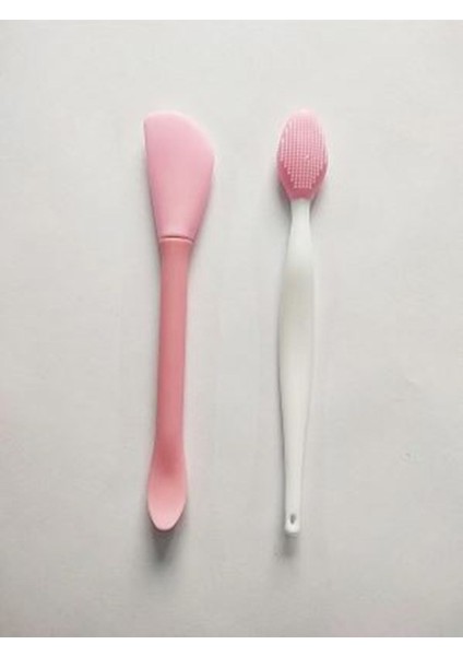 Pembe 3'ü 1 Arada Yüz Bakım Seti, Silikon Maske, Dudak ve Peeling Etkili