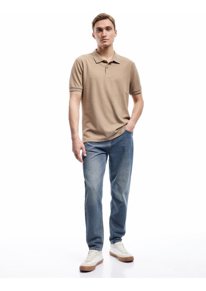 Yeni Sezon Normal Bel Pamuklu Tapered Fit Jean Pantolon - Joe Jean
