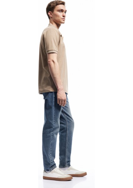 Yeni Sezon Normal Bel Pamuklu Tapered Fit Jean Pantolon - Joe Jean