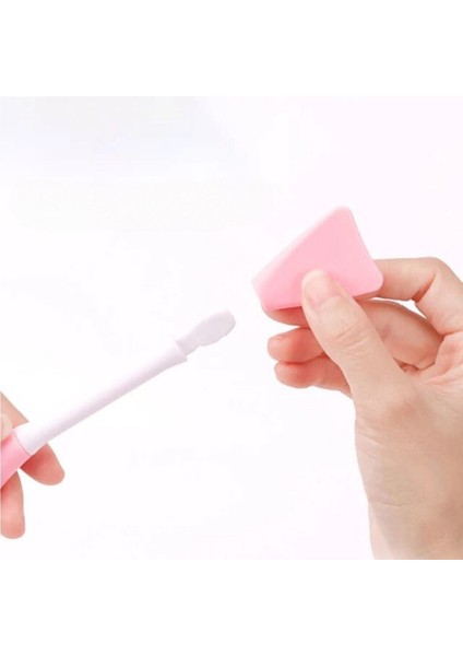 Pembe Silikon Yüz Maskesi, Krem ve Losyon Uygulama Aparatı, Tek Adet