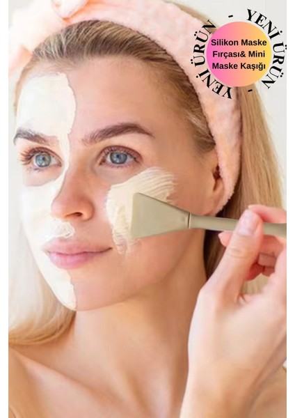 İki Taraflı Silikon Fırça ile Peeling ve Maske Uygulama Aracı