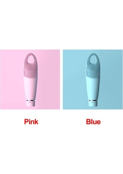 Pembe Yumuşak Silikon Yüz Temizleme ve Masaj Fırçası