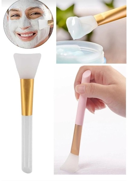 Beyaz Silikon Maske Sürme Spatulası, Pratik ve Hijyenik Kullanım Sağlar.