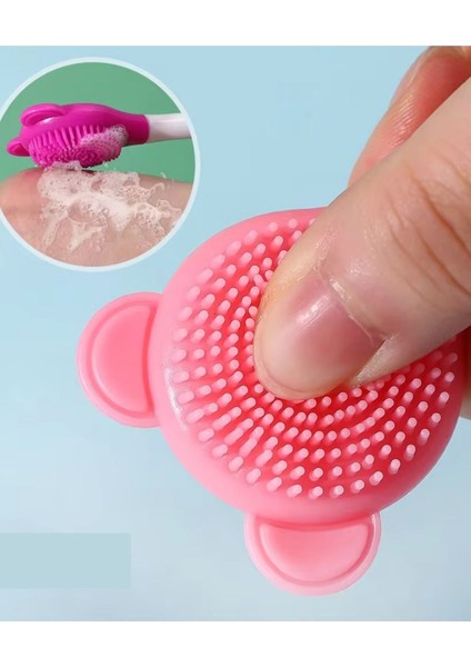 Yüz Temizleme, Peeling ve Maske Fırçası, Silikon 3 Taraflı