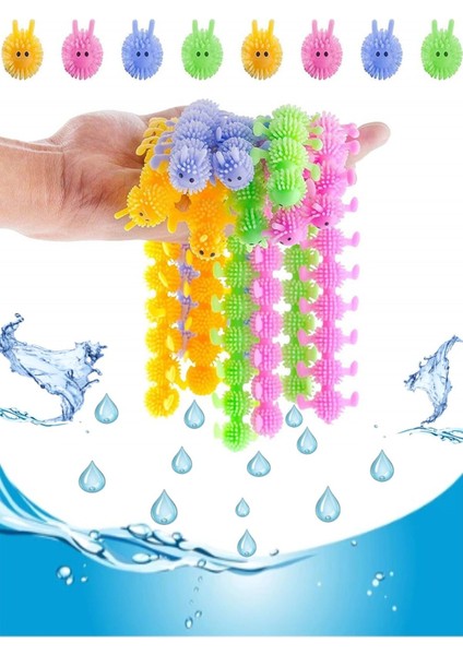 Çok Renkli Yumuşak Esnek Tırtıl Squishy Duyusal Oyuncak 25 cm