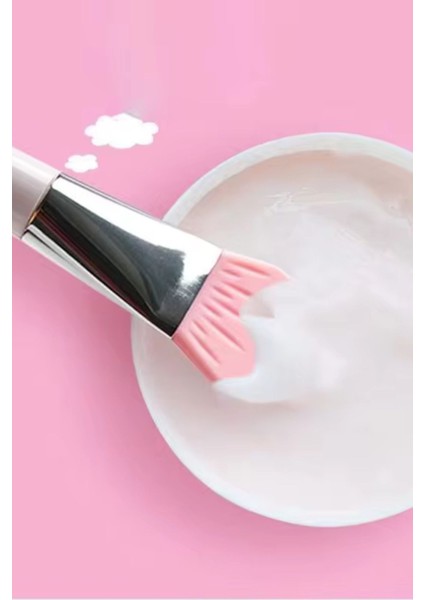 Çift Taraflı Silikon ve Kıl Maske Fırçası, Pembe Renkli