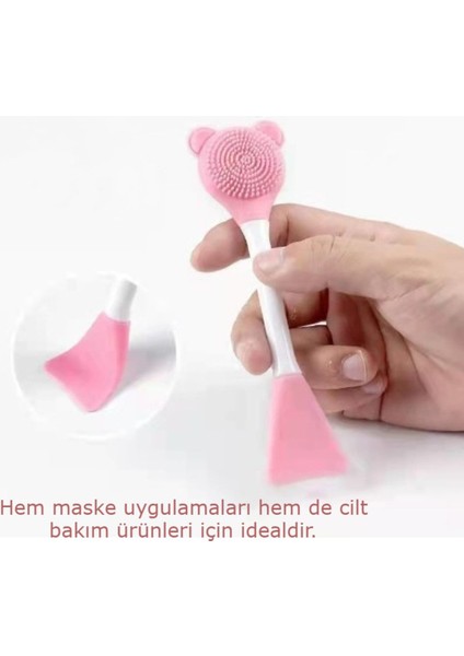 Yüz Maskesi ve Temizleme Fırçası, Silikon Maskeleme Aracı, Stokta Mevcut